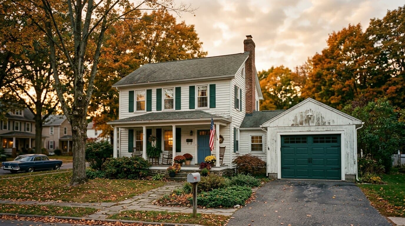 A classic Carbon County home with a new garage door
